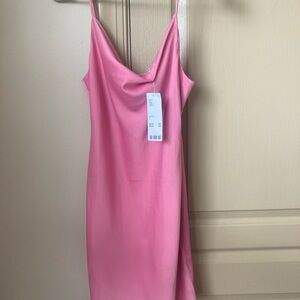 Urban Outfitters Satin Pink Mini Slip Dress